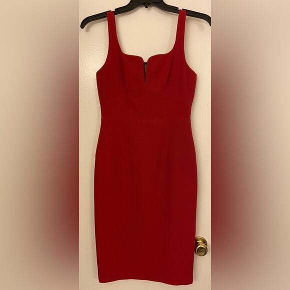 Black Halo Sweetheart Neckline Sheath Dress Red Size 8 - Picture 1 of 9